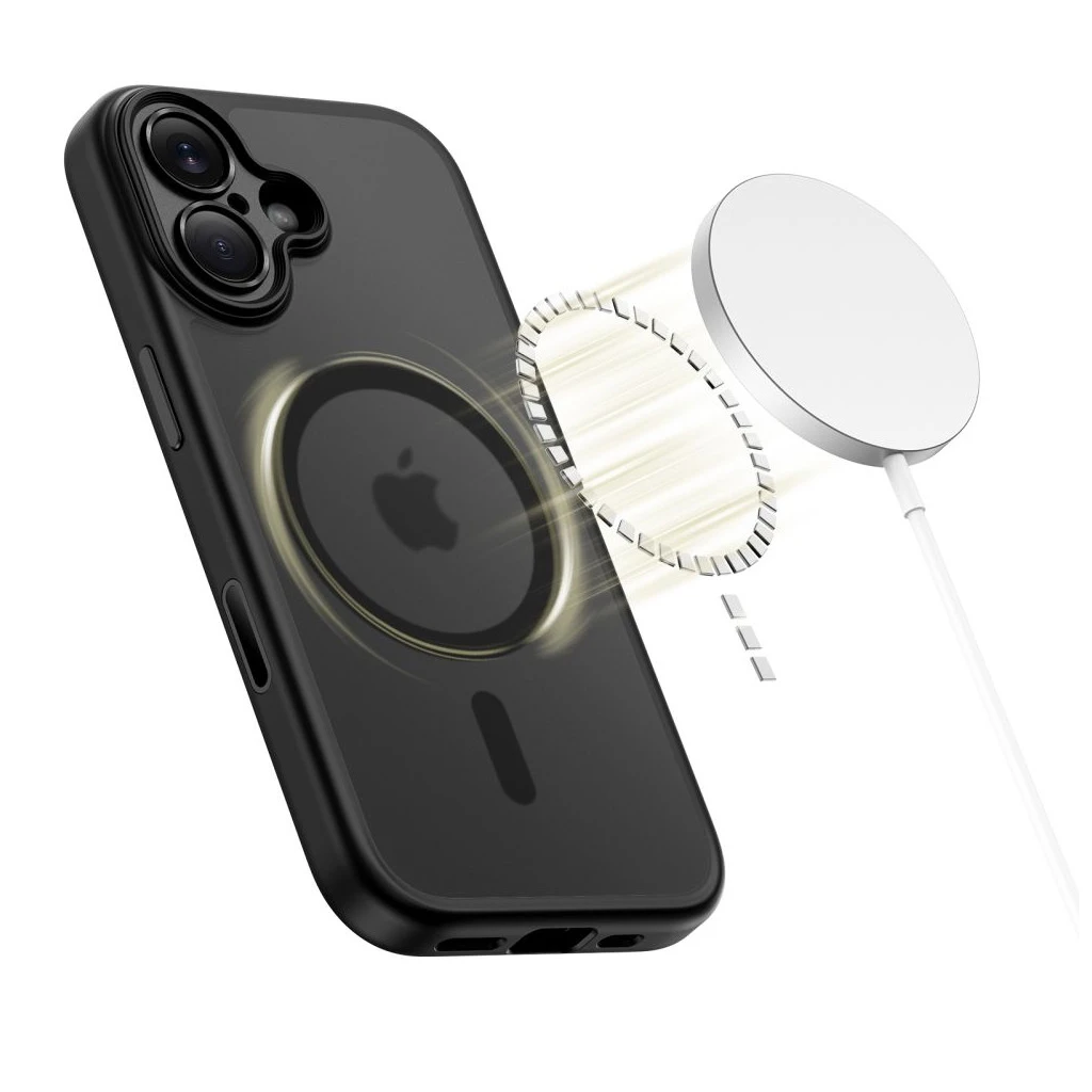 TECH-PROTECT MAGPEAK MAGSAFE CC iPhone 17 készülékhez tok matte fekete