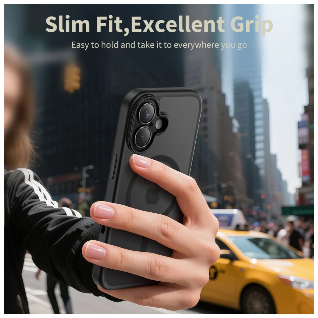 TECH-PROTECT MAGPEAK MAGSAFE CC iPhone 17 készülékhez tok matte fekete