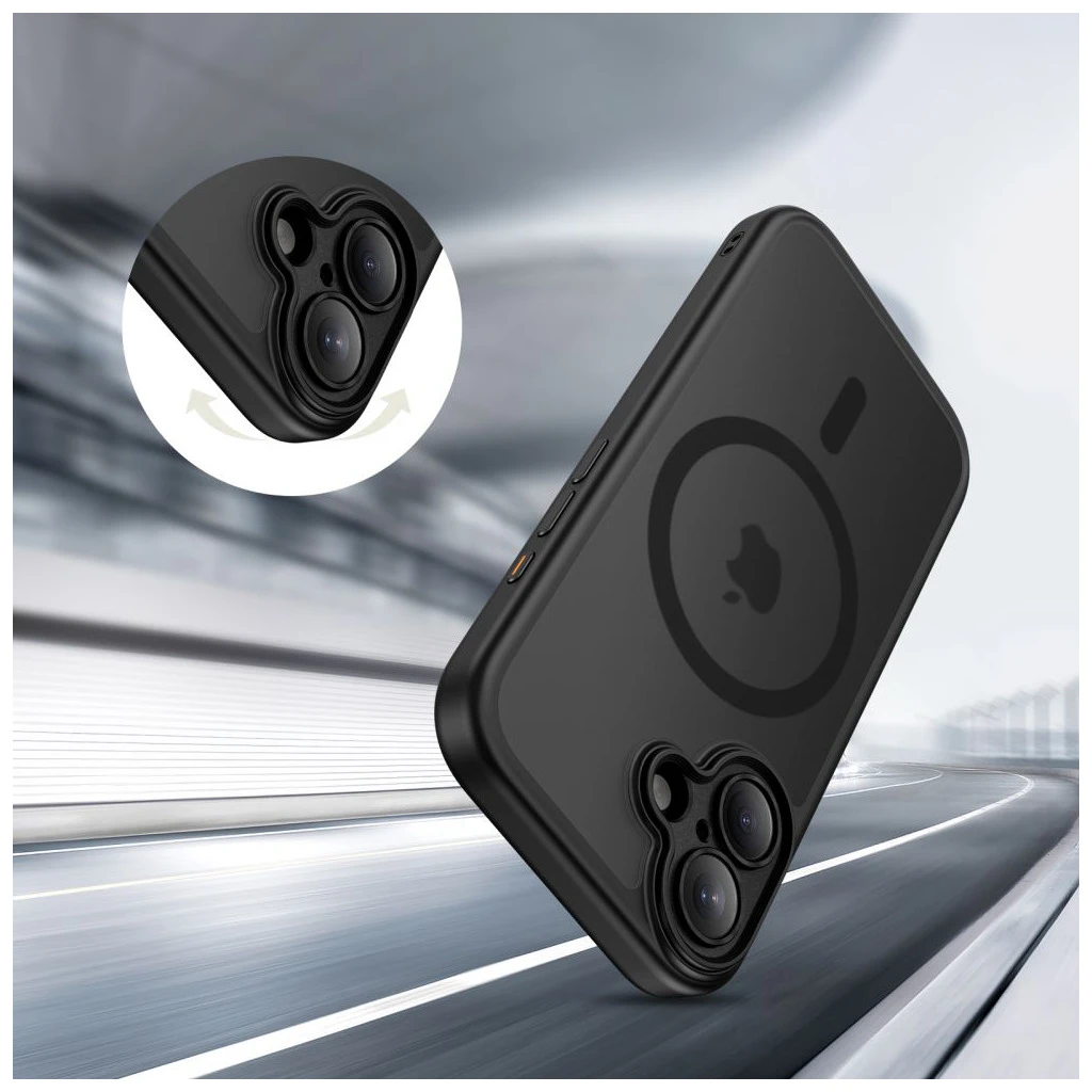 TECH-PROTECT MAGPEAK MAGSAFE CC iPhone 17 készülékhez tok matte fekete