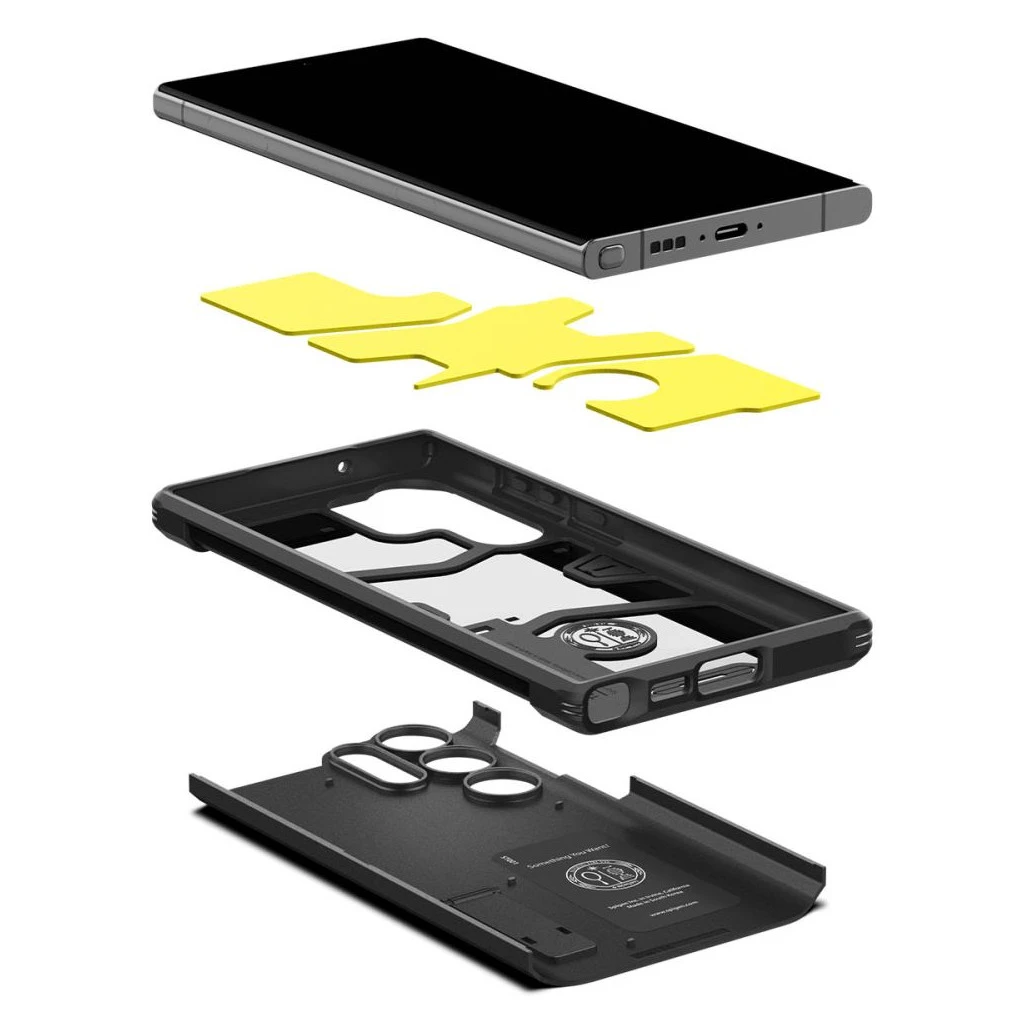 SPIGEN TOUGH ARMOR tok – Samsung Galaxy S23 Ultra készülékhez – fekete