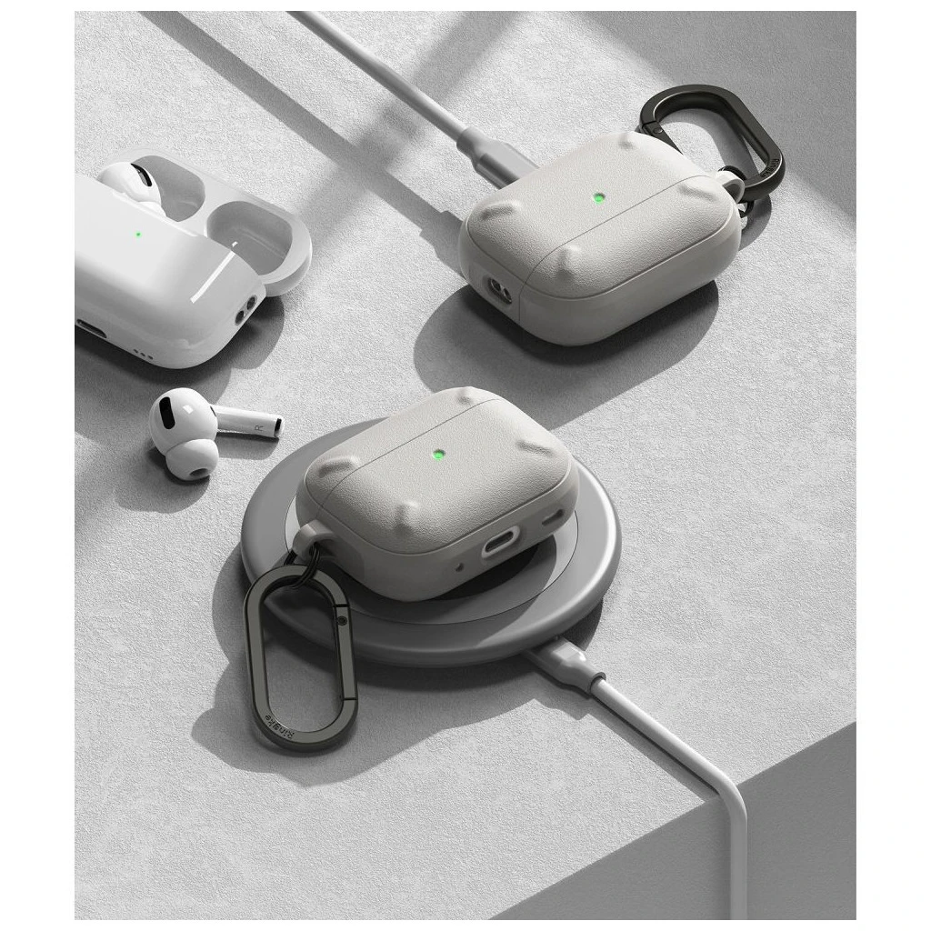 RINGKE ONYX APPLE AIRPODS PRO 1 / 2 készülékhez tok meleg szürke