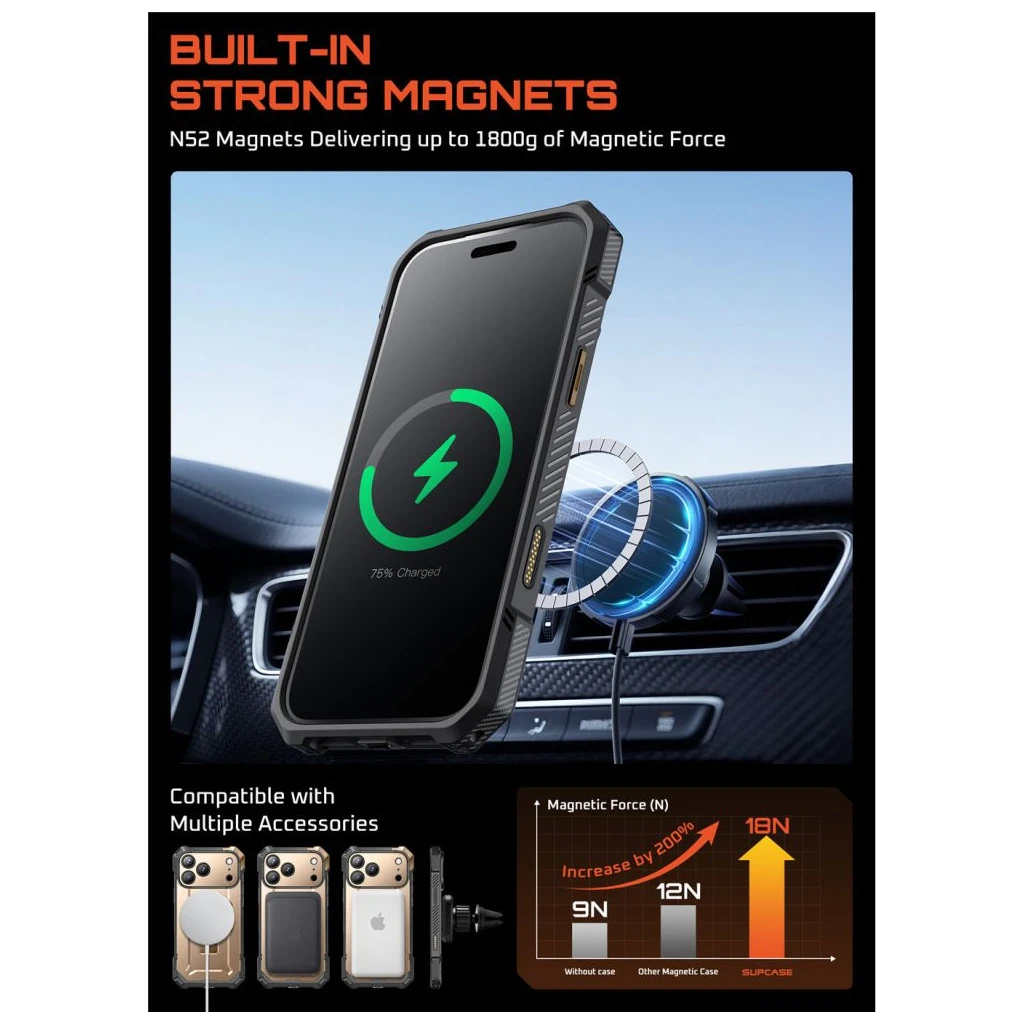 SUPCASE UB GRIP MAG MAGSAFE iPhone 17 Pro Max készülékhez tok sivatagi arany