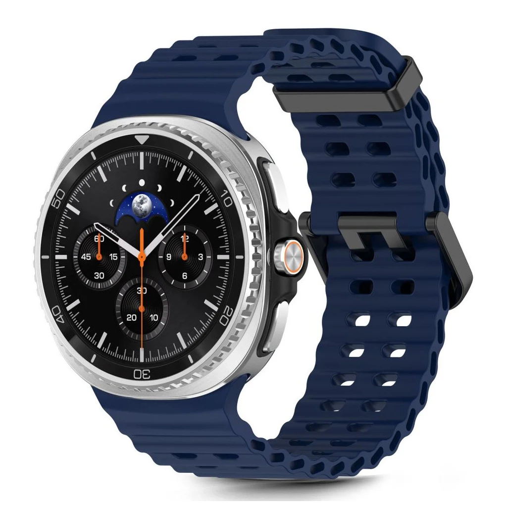 TECH-PROTECT ICONBAND PRO Samsung Galaxy Watch 8 / Classic készülékhez védőtok (40 / 44 / 46 MM) sztormkék