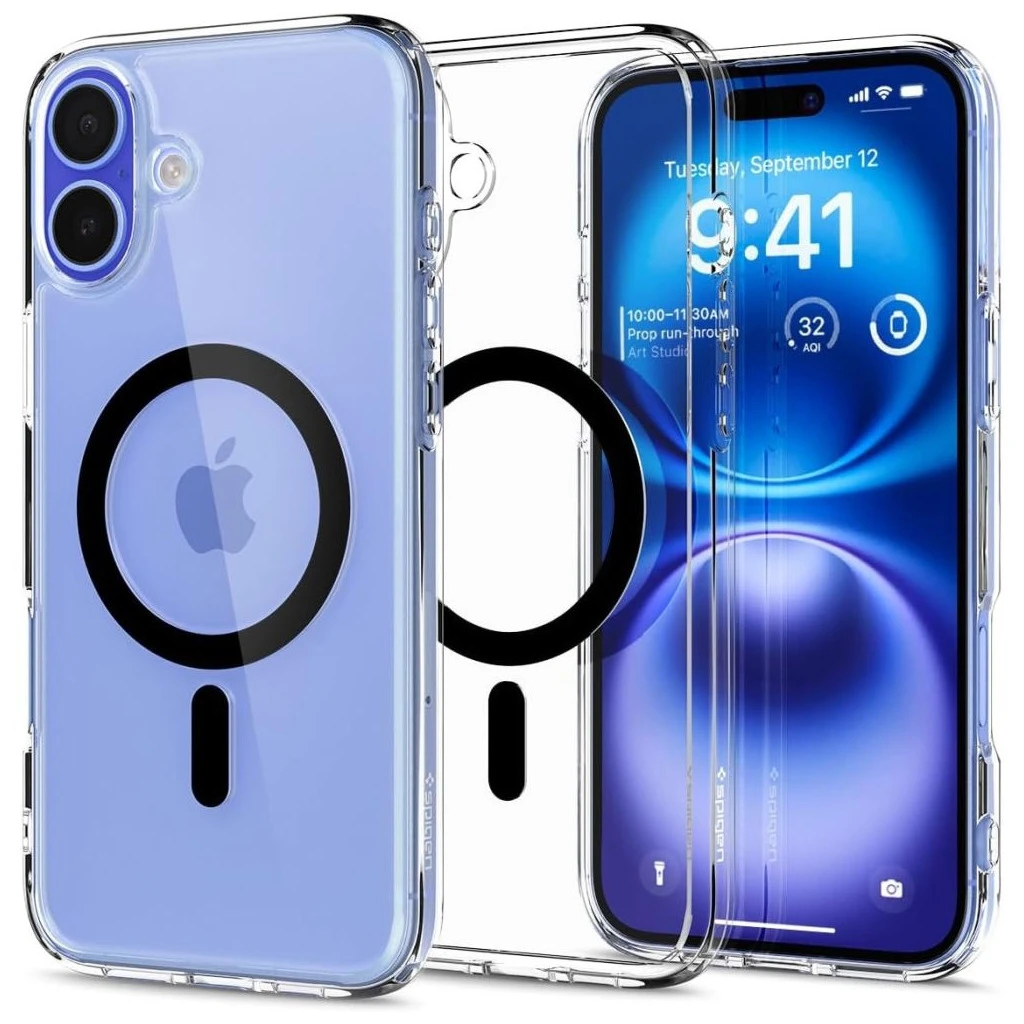 SPIGEN ULTRA HYBRID MAG MAGSAFE iPhone 16 Plus készülékhez tok fekete