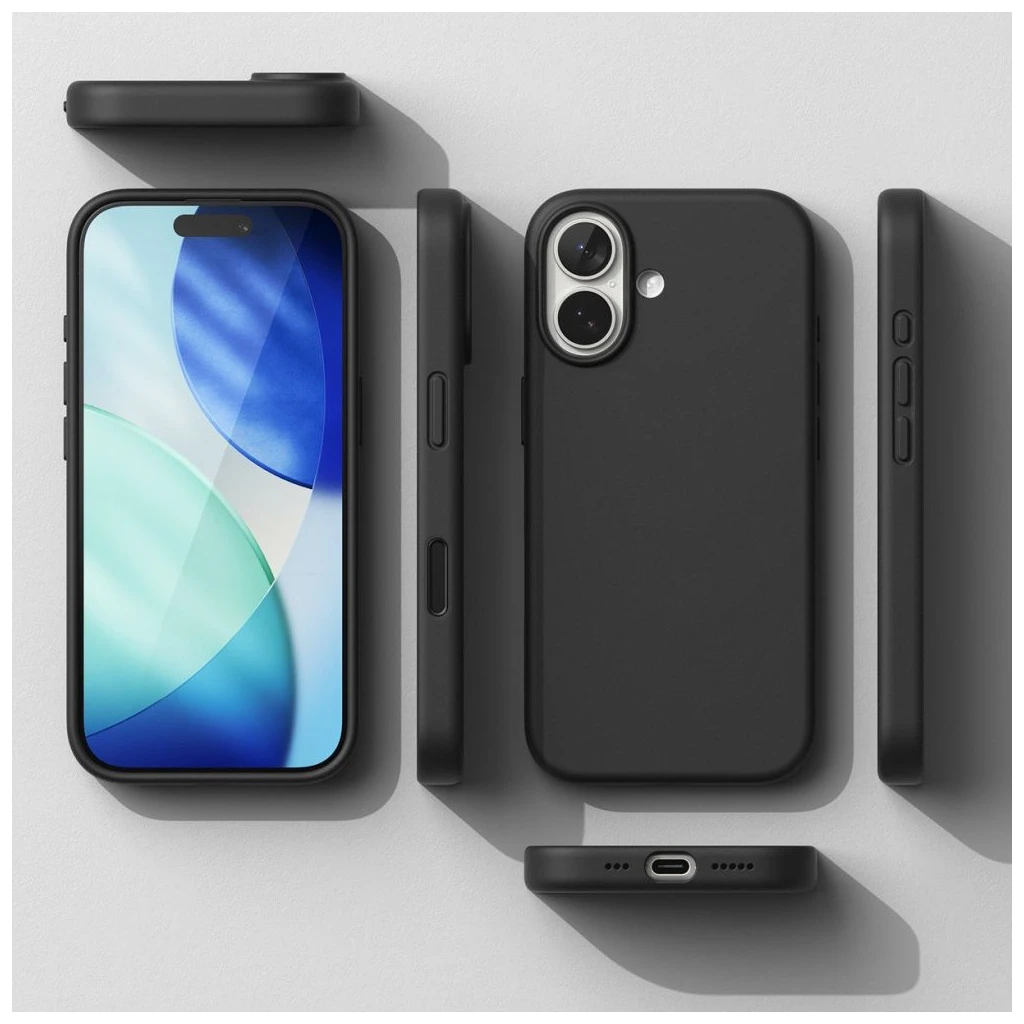 RINGKE szilikon tok magnetic MagSafe iPhone 17 készülékhez fekete