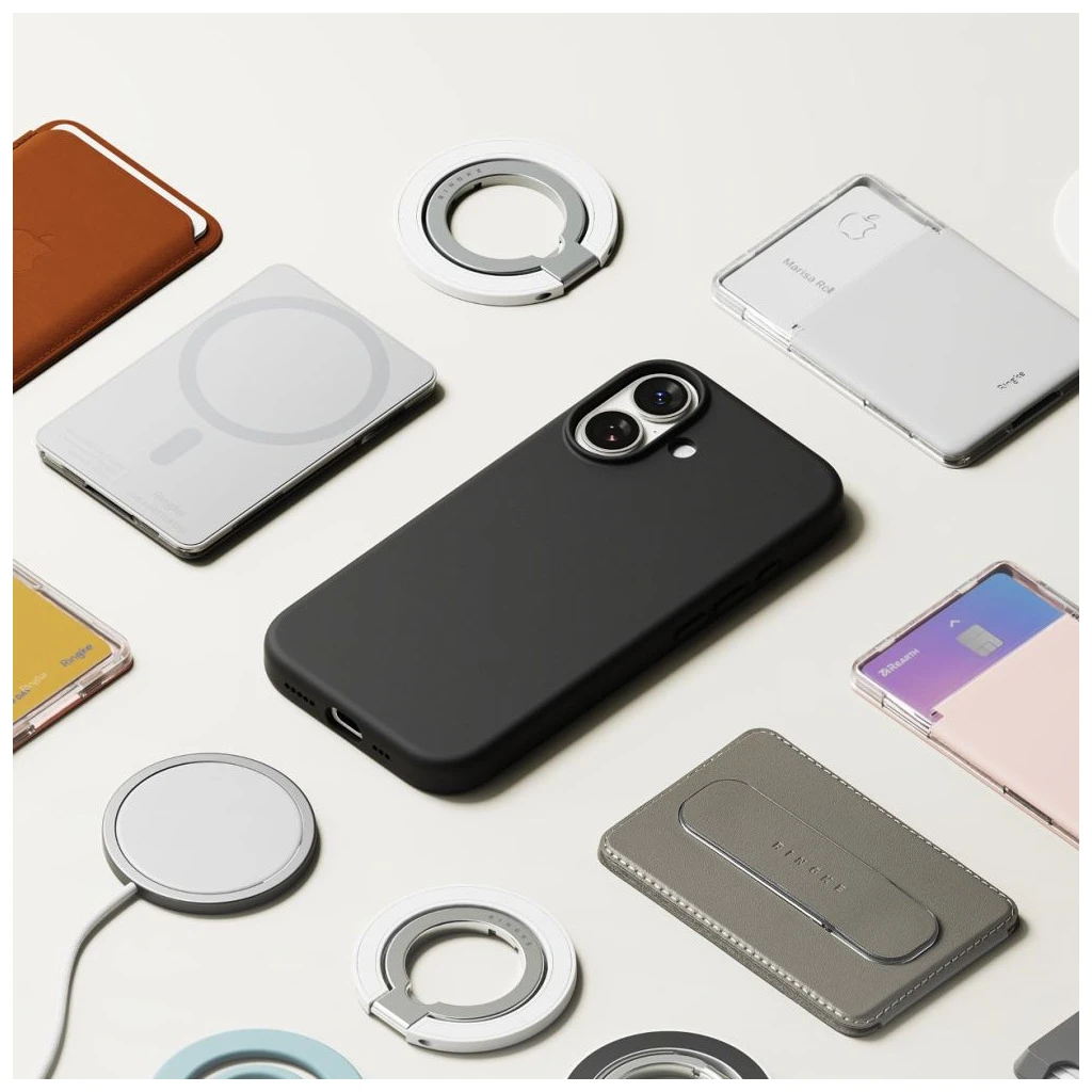 RINGKE szilikon tok magnetic MagSafe iPhone 17 készülékhez fekete