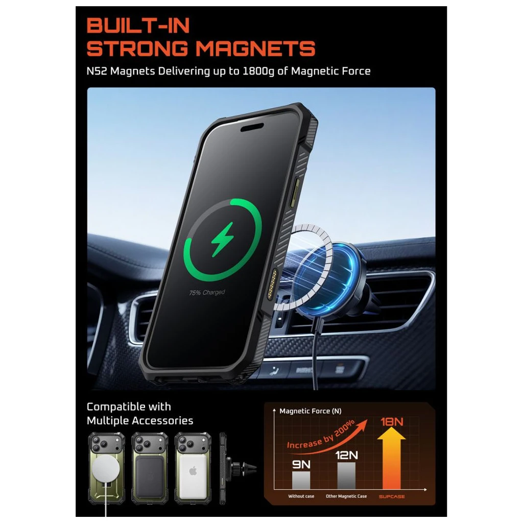 SUPCASE UB GRIP MAG MAGSAFE iPhone 17 Pro Max készülékhez tok arany