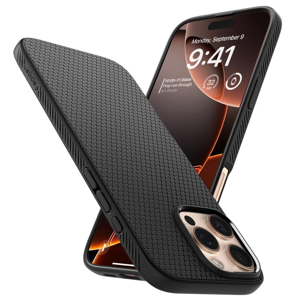 SPIGEN LIQUID AIR iPhone 16 Pro tok készülékhez matte fekete