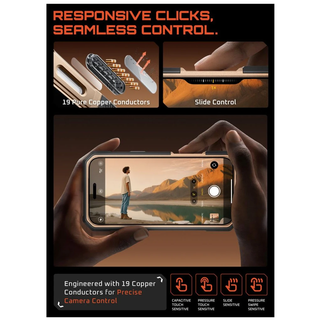 SUPCASE UB GRIP PRO MAG MAGSAFE iPhone 17 Pro Max készülékhez tok sivatagi arany