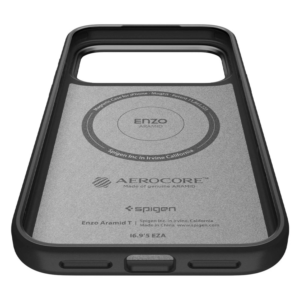 SPIGEN ENZO ARAMID „T” MAG MAGSAFE iPhone 17 Pro Max tok készülékhez fekete