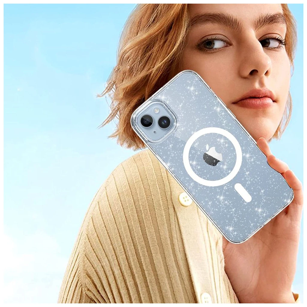 TECH-PROTECT FLEXAIR HYBRID MAGSAFE iPHONE 13/14 készülékhez tok GLITTER