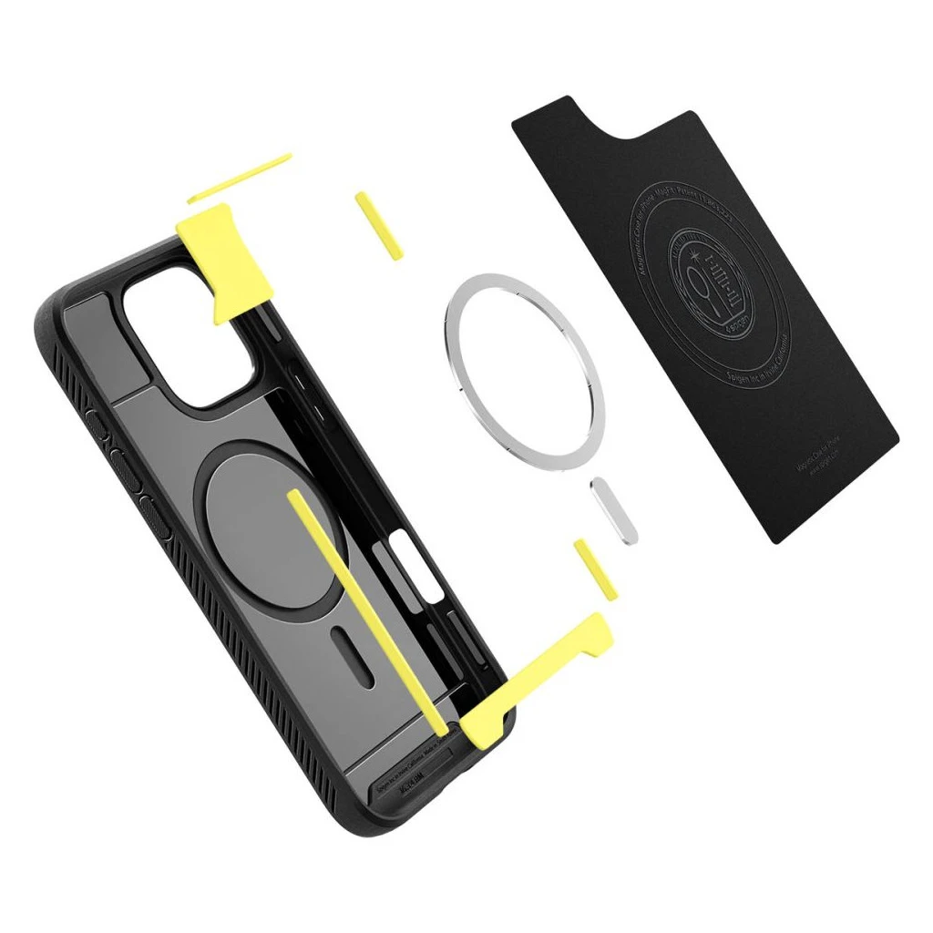 SPIGEN RUGGED ARMOR MAG MAGSAFE iPhone 16 Pro készülékhez tok, matt fekete