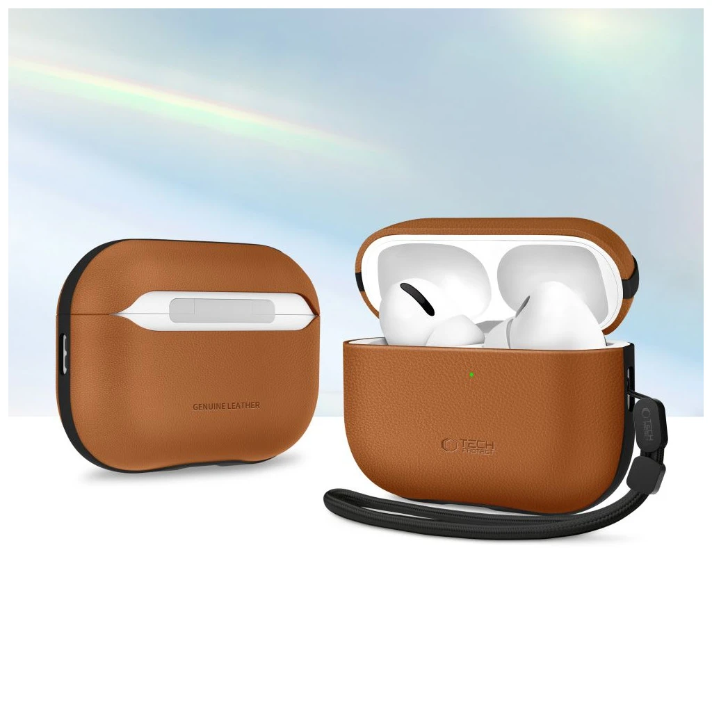 TECH-PROTECT NATURALFIT APPLE AIRPODS PRO 3 tok készülékhez – barna