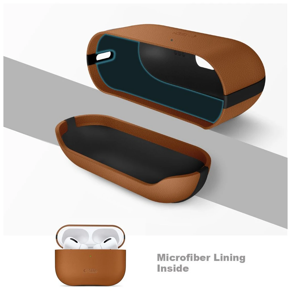 TECH-PROTECT NATURALFIT APPLE AIRPODS PRO 3 tok készülékhez – barna