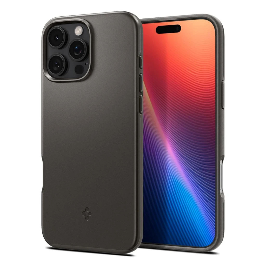 SPIGEN THIN FIT MAG MAGSAFE iPhone 16 Pro készülékhez tok lőfegyver-fémszürke