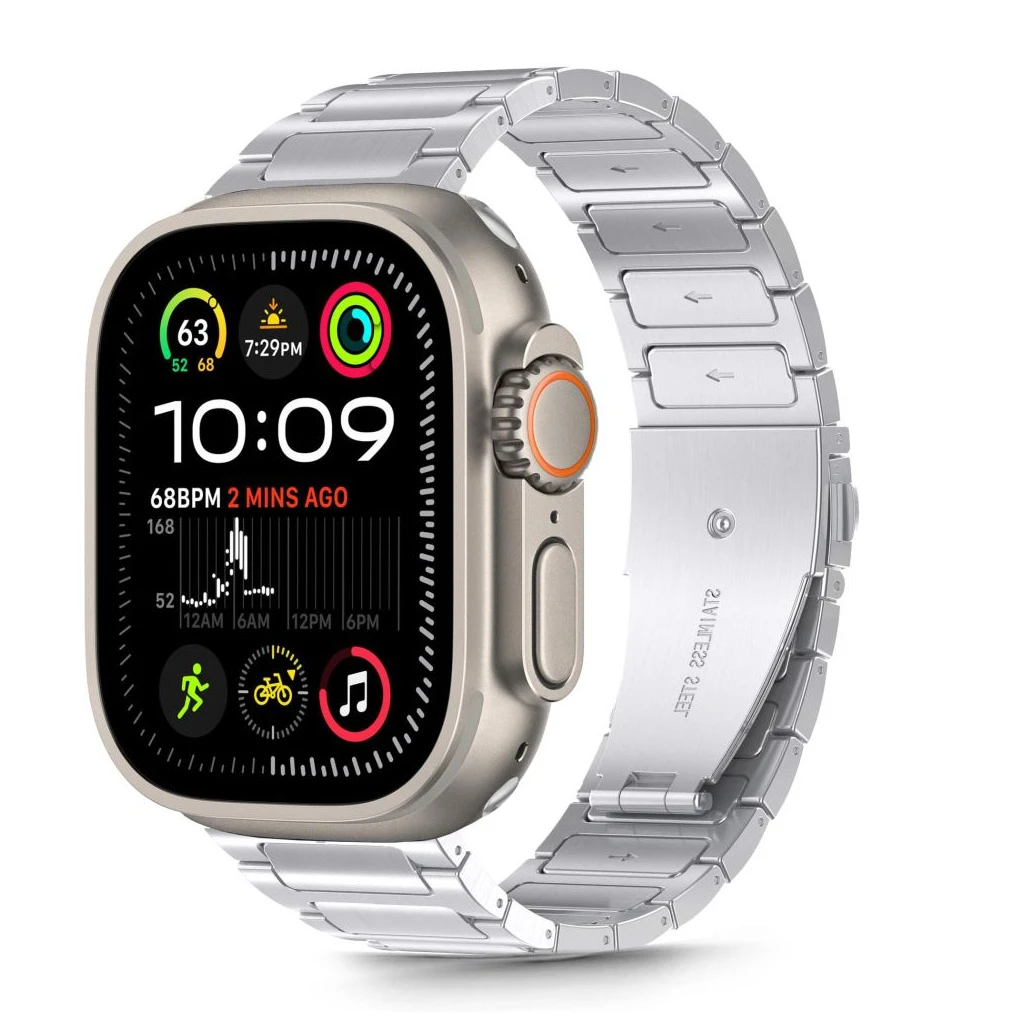 TECH-PROTECT STAINLESS CLASSIC Apple Watch 8/9/10/11/SE/ULTRA készülékhez tok (44/45/46/49 MM) ezüst