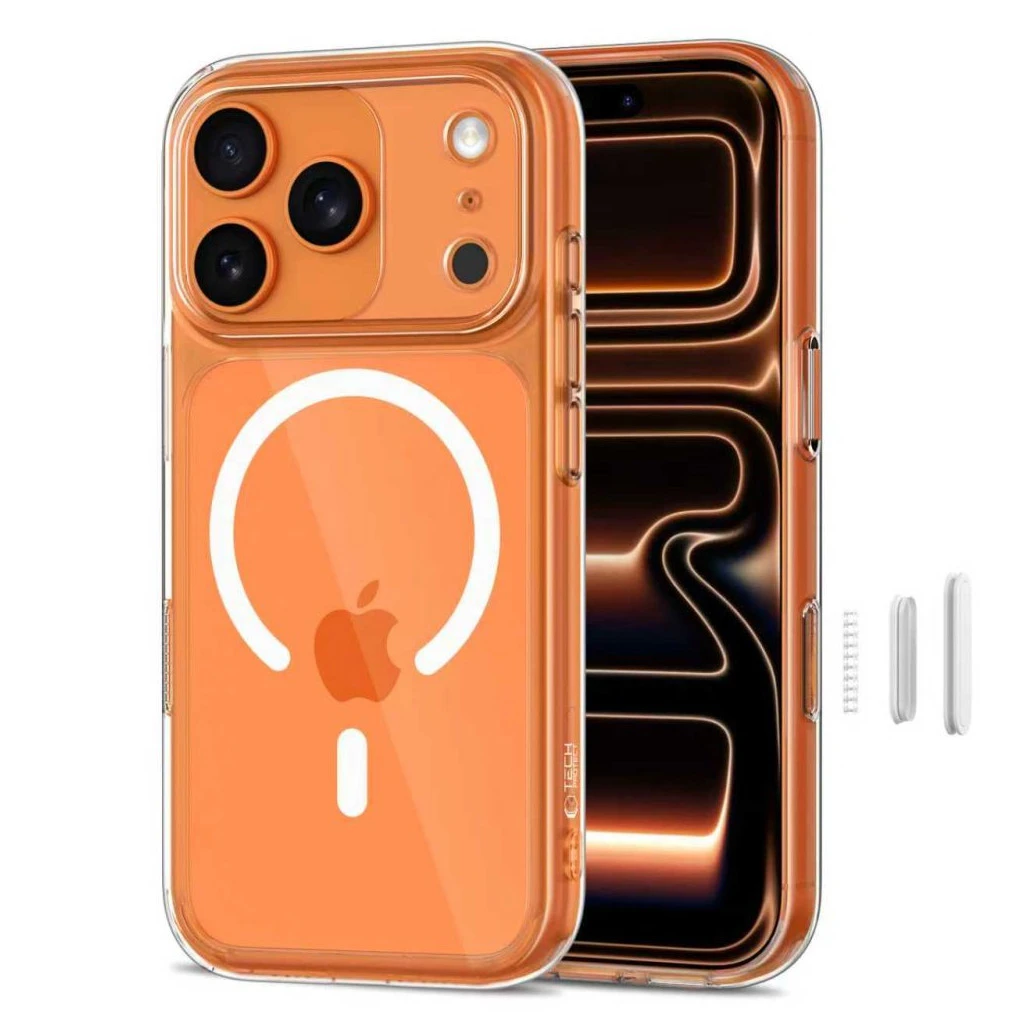 TECH-PROTECT MAGPEAK MAGSAFE CC iPhone 17 Pro Max készülékhez tok átlátszó