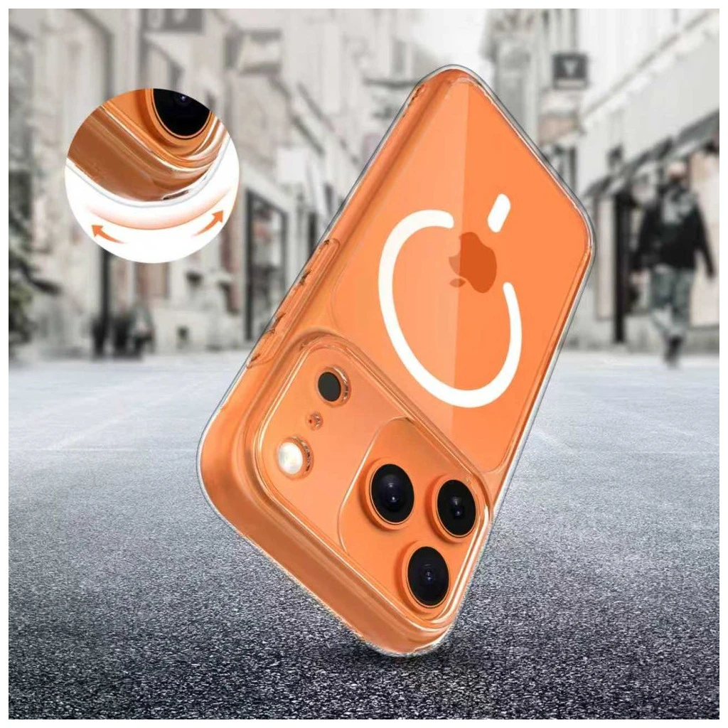 TECH-PROTECT MAGPEAK MAGSAFE CC iPhone 17 Pro Max készülékhez tok átlátszó