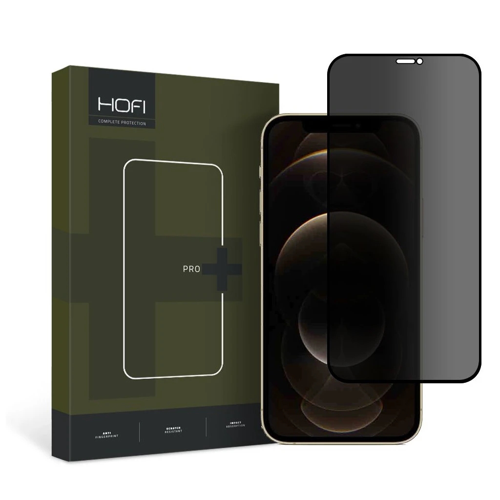 HOFI Anti Spy Glass Pro+ Privacy kijelzővédő iPhone 12/12 Pro készülékhez