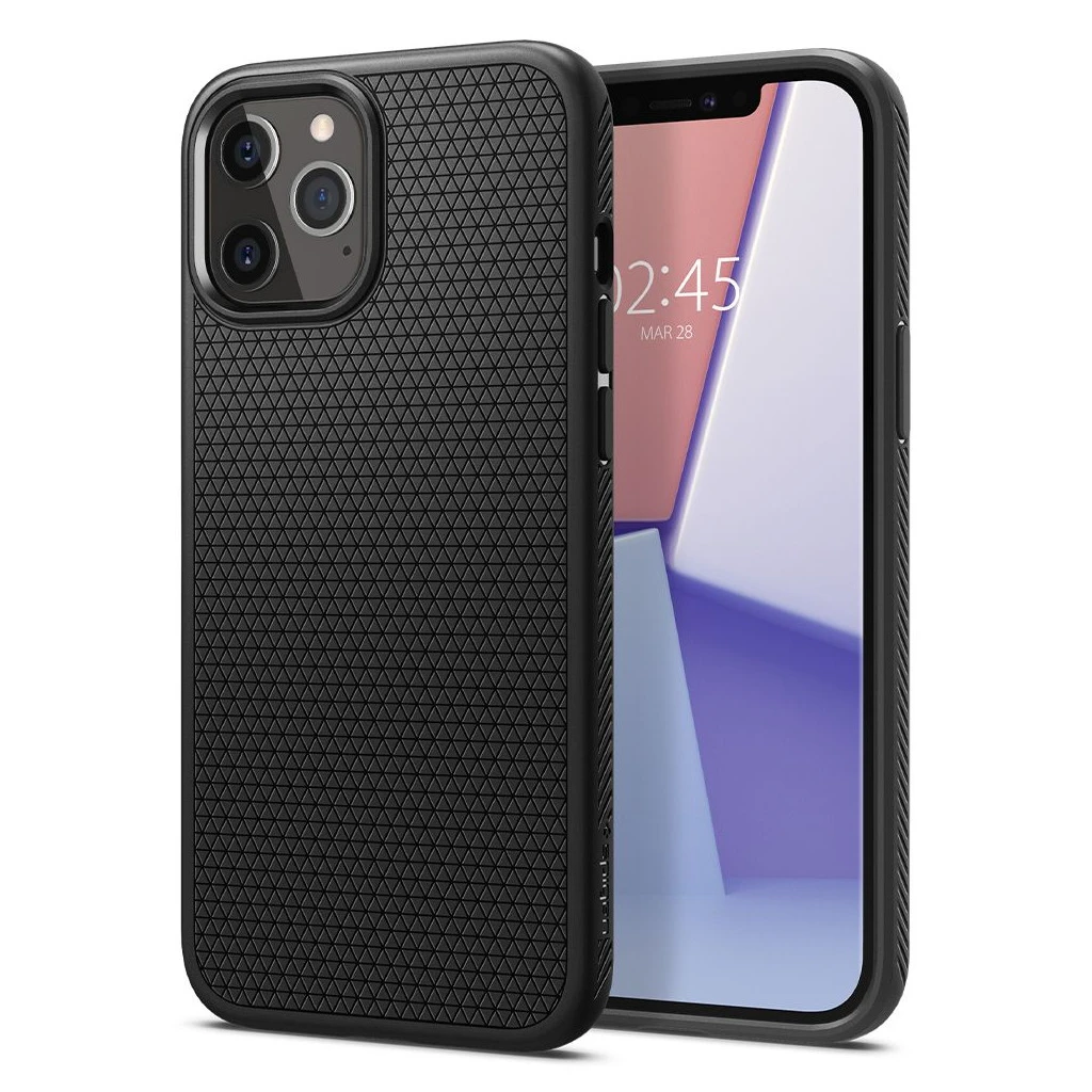 SPIGEN LIQUID AIR iPhone 12/12 Pro készülékhez tok, matte fekete