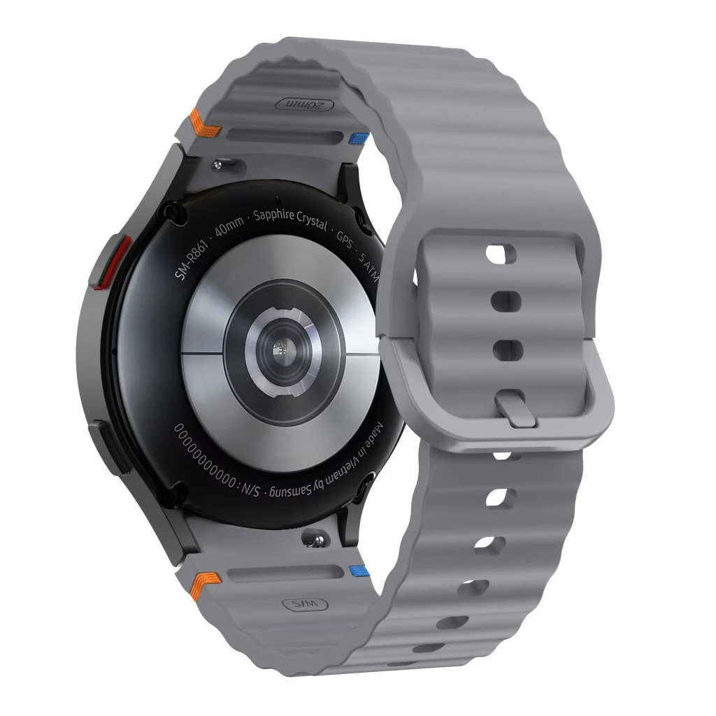 TECH-PROTECT SILICONE SPORT Samsung Galaxy Watch 4 / 5 / 5 PRO / 6 / 7 / FE készülékhez tok krayon szürke