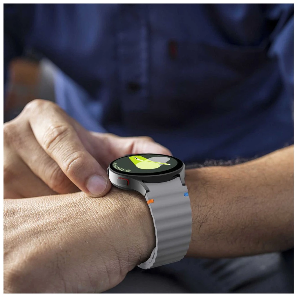 TECH-PROTECT SILICONE SPORT Samsung Galaxy Watch 4 / 5 / 5 PRO / 6 / 7 / FE készülékhez tok krayon szürke