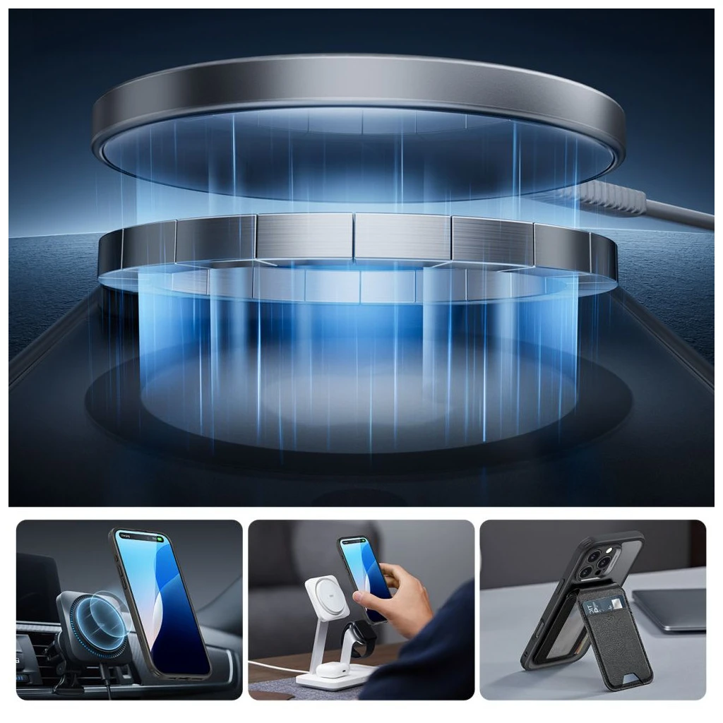 ESR Classic Pro Set HaloLock MagSafe iPhone 16 Pro Max készülékhez tok fagyott fekete