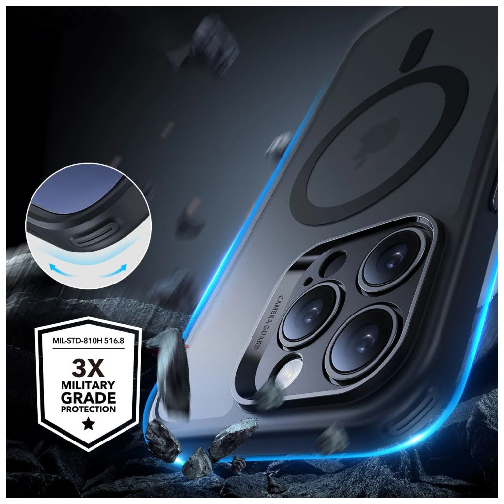 ESR Classic Pro Set HaloLock MagSafe iPhone 16 Pro Max készülékhez tok fagyott fekete