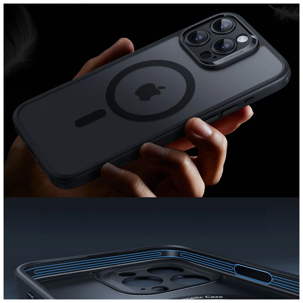 ESR Classic Pro Set HaloLock MagSafe iPhone 16 Pro Max készülékhez tok fagyott fekete