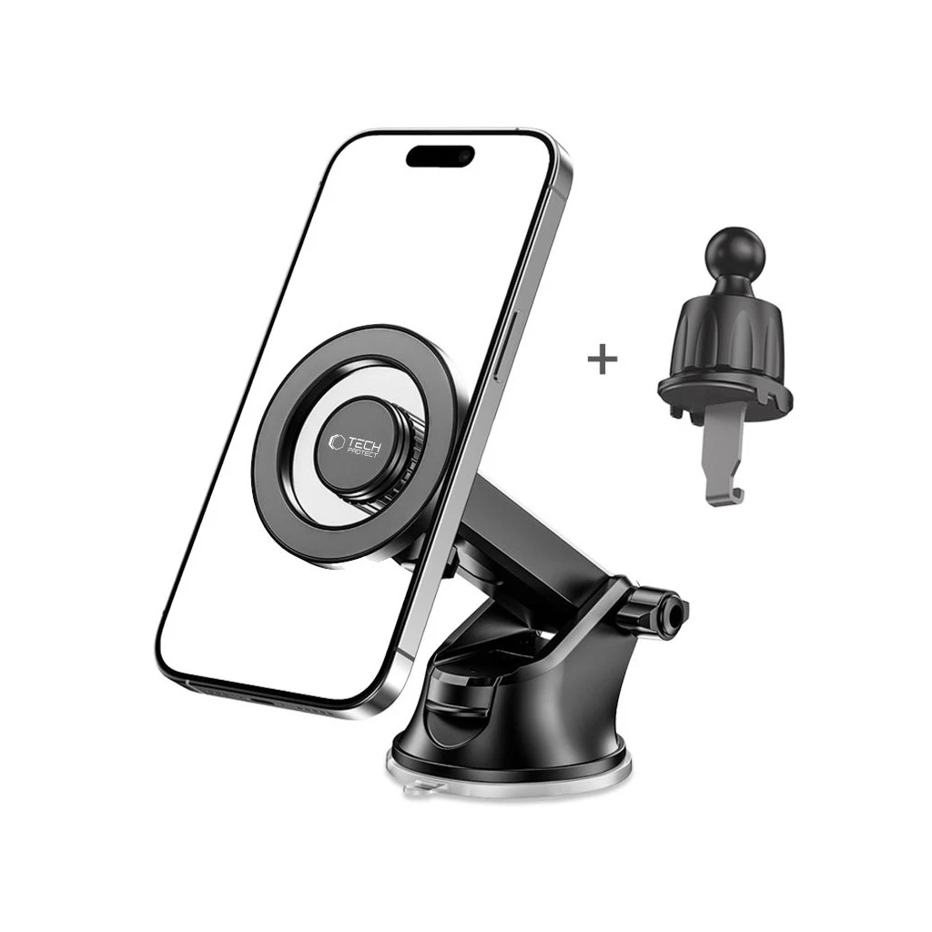 TECH-PROTECT N51 MAGNETIC MAGSAFE műszerfal és légbeömlő autós tartó fekete