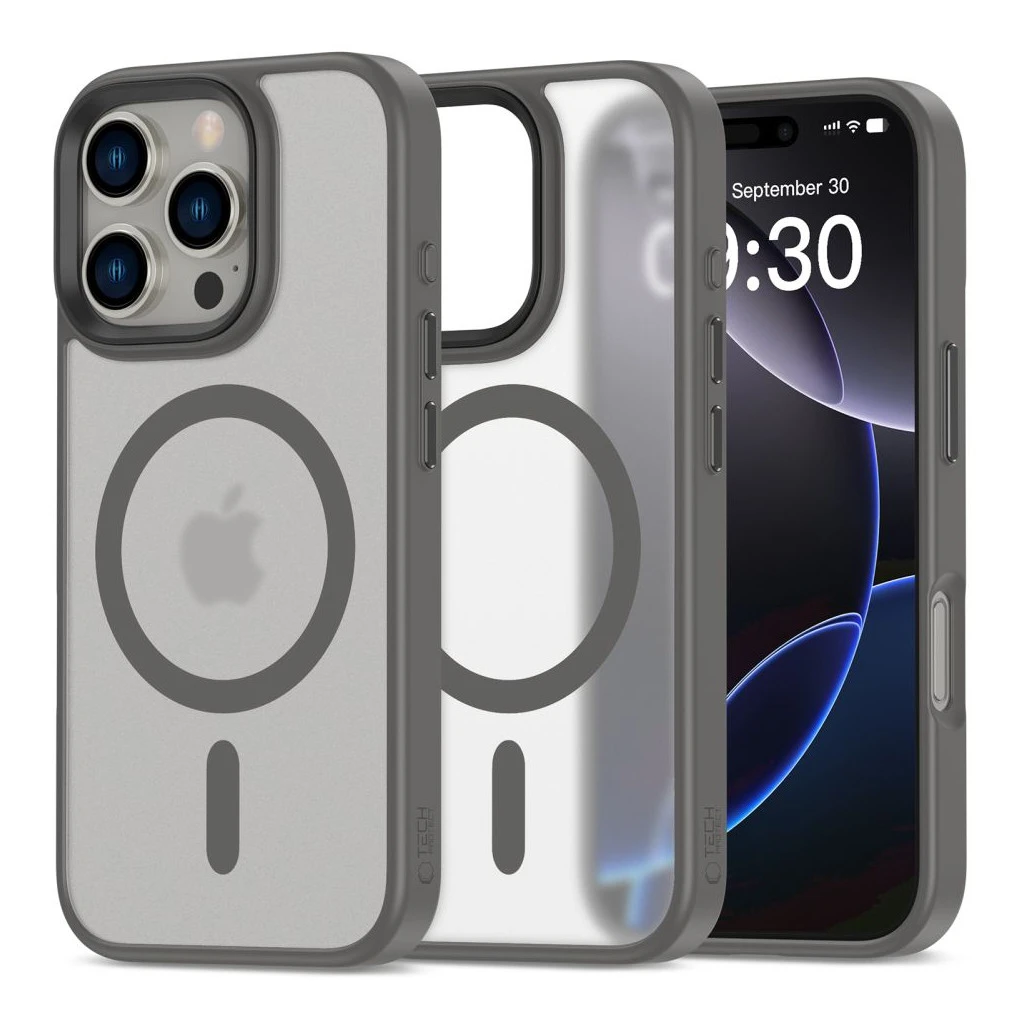 TECH-PROTECT MAGMAT MAGSAFE iPHONE 16 PRO MAX tok készülékhez, matt Titanium