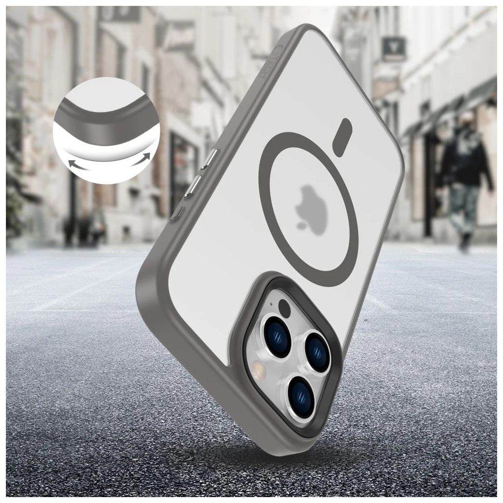 TECH-PROTECT MAGMAT MAGSAFE iPHONE 16 PRO MAX tok készülékhez, matt Titanium