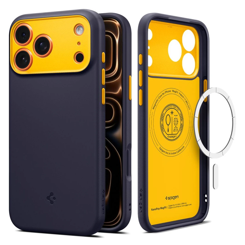 SPIGEN Nano Pop Mag MagSafe tok iPhone 17 Pro Max készülékhez áfonya tengerészkék