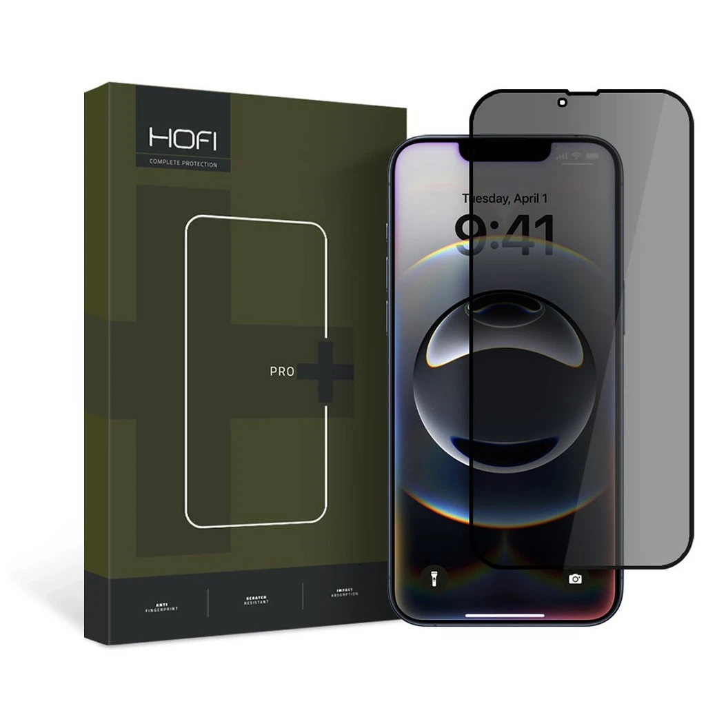 HOFI Anti Spy Glass Pro+ kijelzővédő IPHONE 13 / 13 PRO / 14 / 16E készülékhez PRIVACY