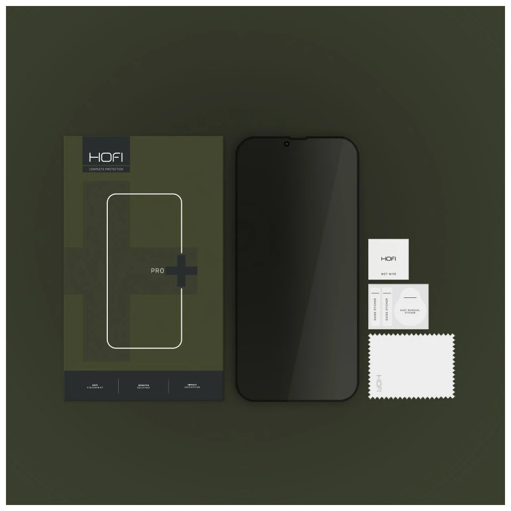 HOFI Anti Spy Glass Pro+ kijelzővédő IPHONE 13 / 13 PRO / 14 / 16E készülékhez PRIVACY