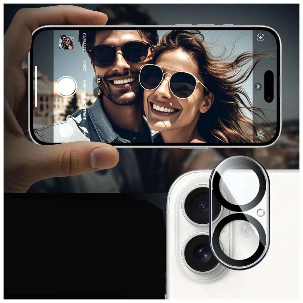 TECH-PROTECT CAM FIT+ kamera tok iPhone 17 készülékhez átlátszó