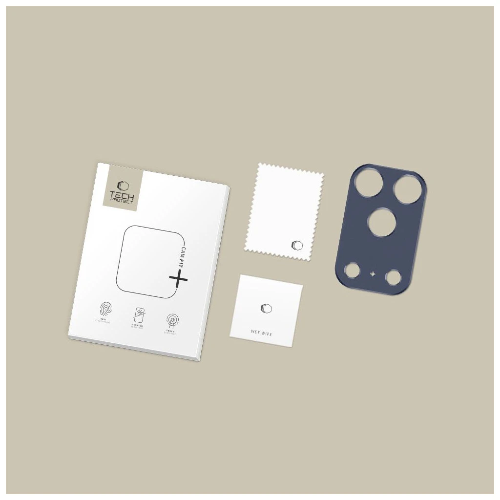 TECH-PROTECT CAMALLOY FIT+ iPhone 17 Pro készülékhez kameravédő – mélykék