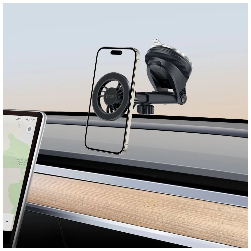 TECH-PROTECT N56 MAGNETIC MAGSAFE MŰSZERFAL ÉS SZELLŐZŐ AUTÓS TARTÓ fekete