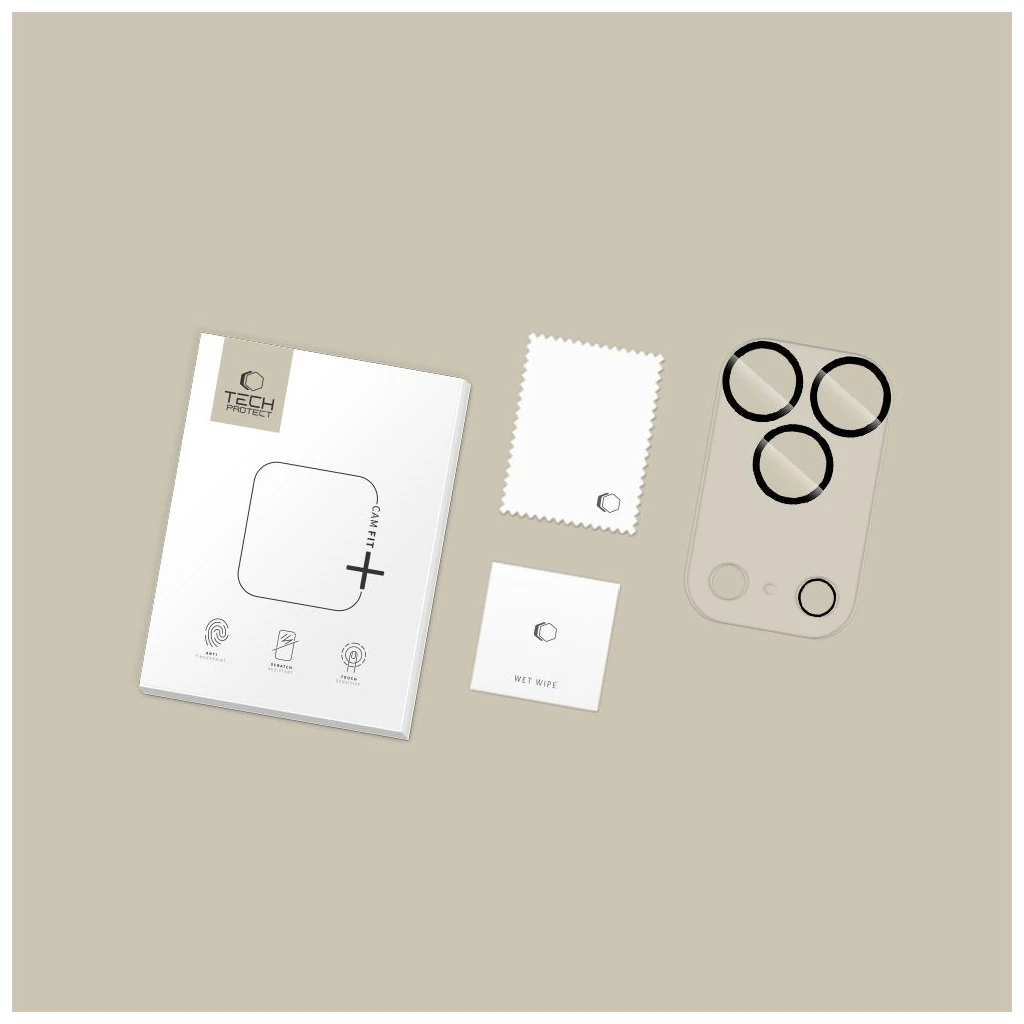 Tech-Protect Cam Fit+ iPhone 17 Pro Max készülékhez kamera lencsédvédő átlátszó