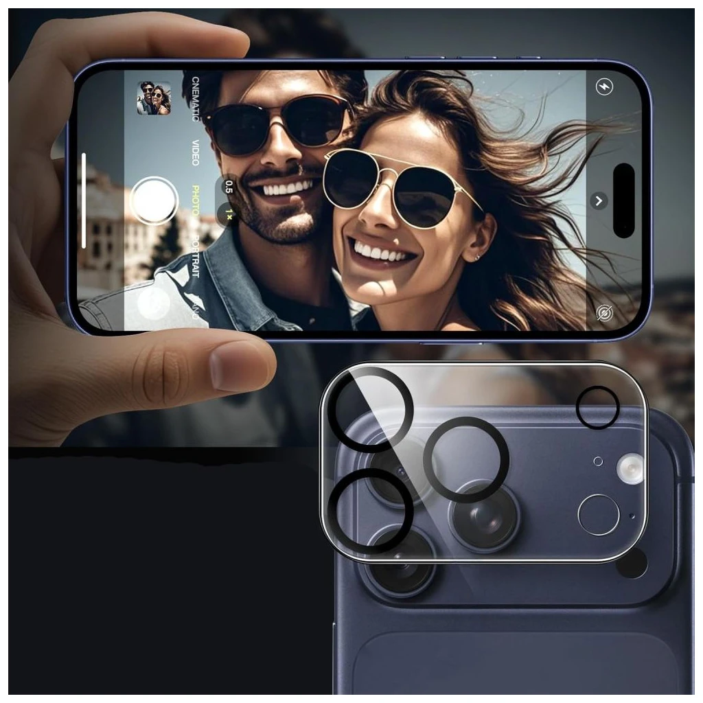 Tech-Protect Cam Fit+ iPhone 17 Pro Max készülékhez kamera lencsédvédő átlátszó