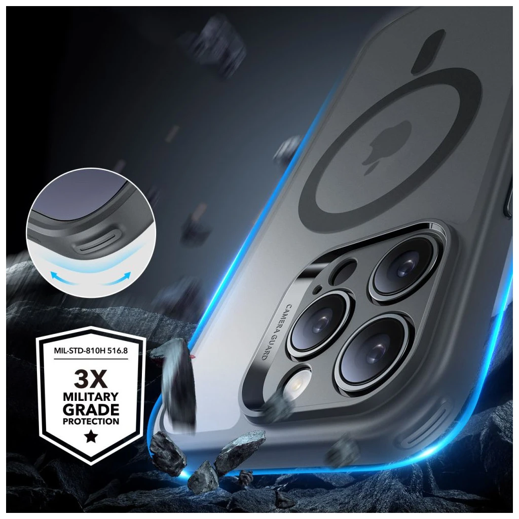 ESR Classic Pro Set HaloLock MagSafe iPhone 16 Pro Max készülékhez tok fagyott szürke