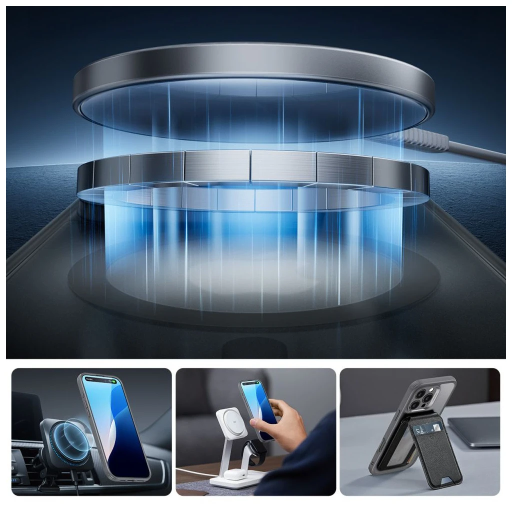 ESR Classic Pro Set HaloLock MagSafe iPhone 16 Pro Max készülékhez tok fagyott szürke