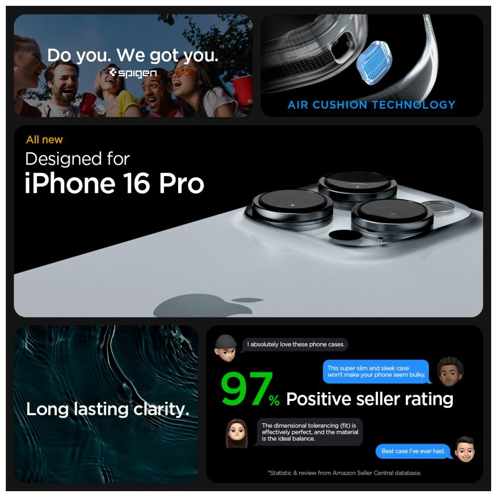 SPIGEN ULTRA HYBRID iPhone 16 Pro készülékhez tok FROST fekete