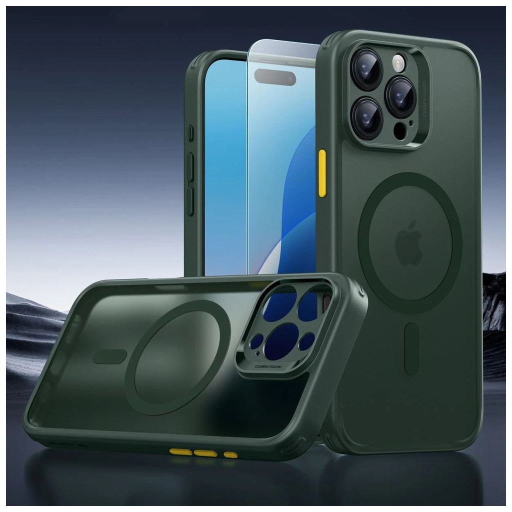 ESR Classic Pro Set HaloLock MagSafe tok iPhone 16 Pro Max készülékhez fagyott zöld