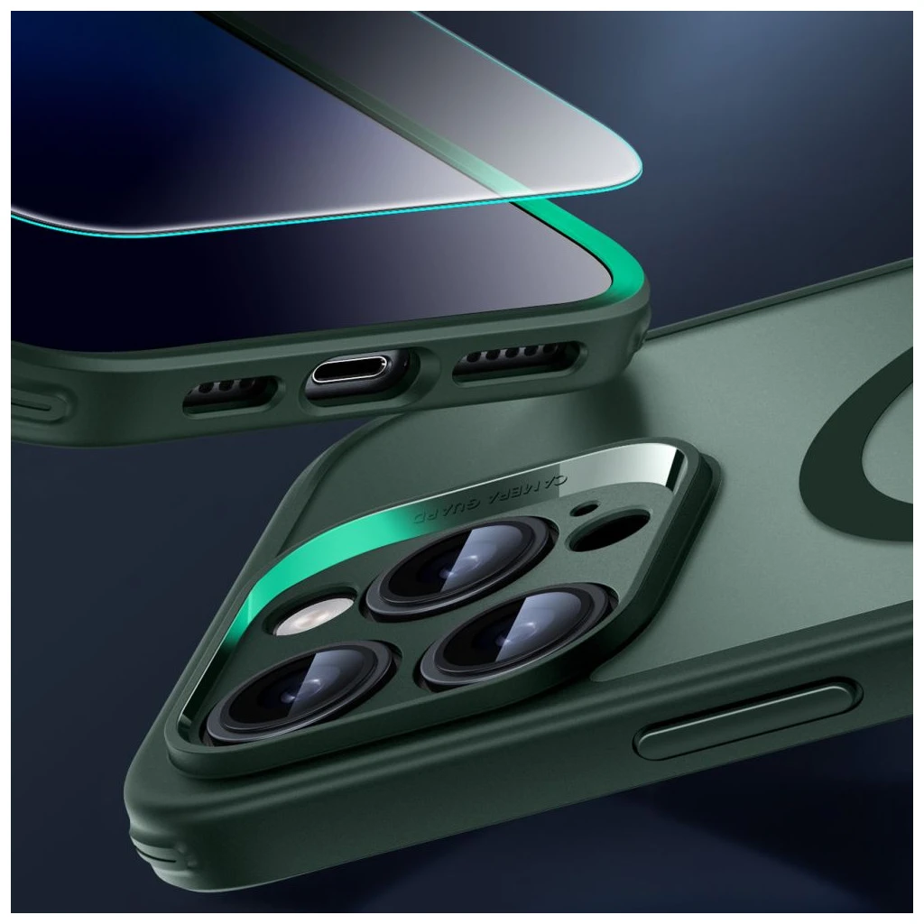 ESR Classic Pro Set HaloLock MagSafe tok iPhone 16 Pro Max készülékhez fagyott zöld