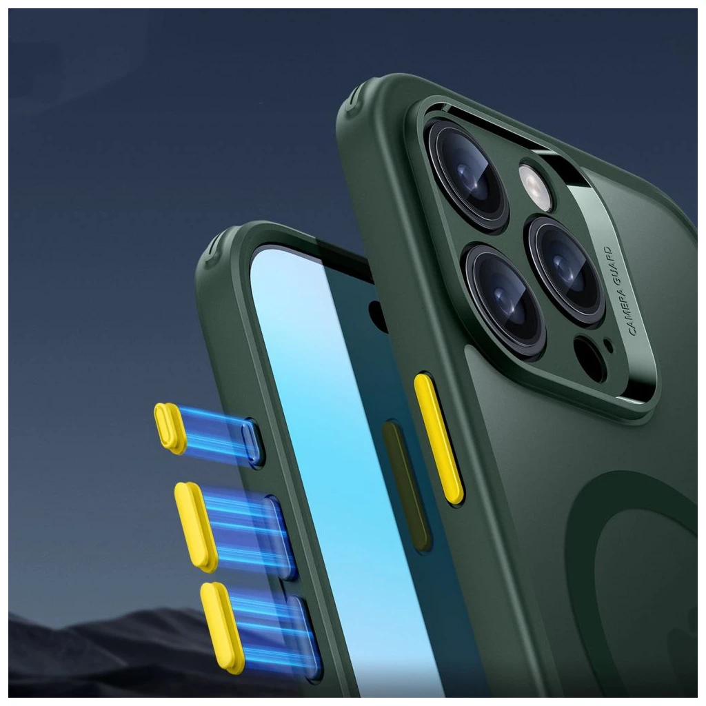 ESR Classic Pro Set HaloLock MagSafe tok iPhone 16 Pro Max készülékhez fagyott zöld