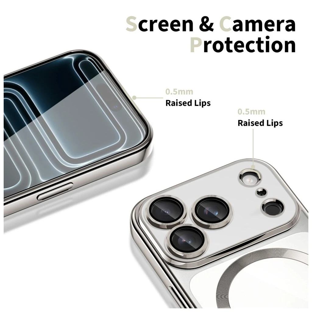 TECH-PROTECT MAGFLEX MAGSAFE iPhone 17 Pro tok készülékhez, fényes ezüst