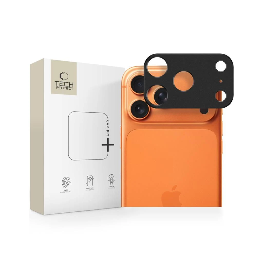 TECH-PROTECT CAMALLOY FIT+ iPhone 17 Pro Max készülékhez kameravédő fekete
