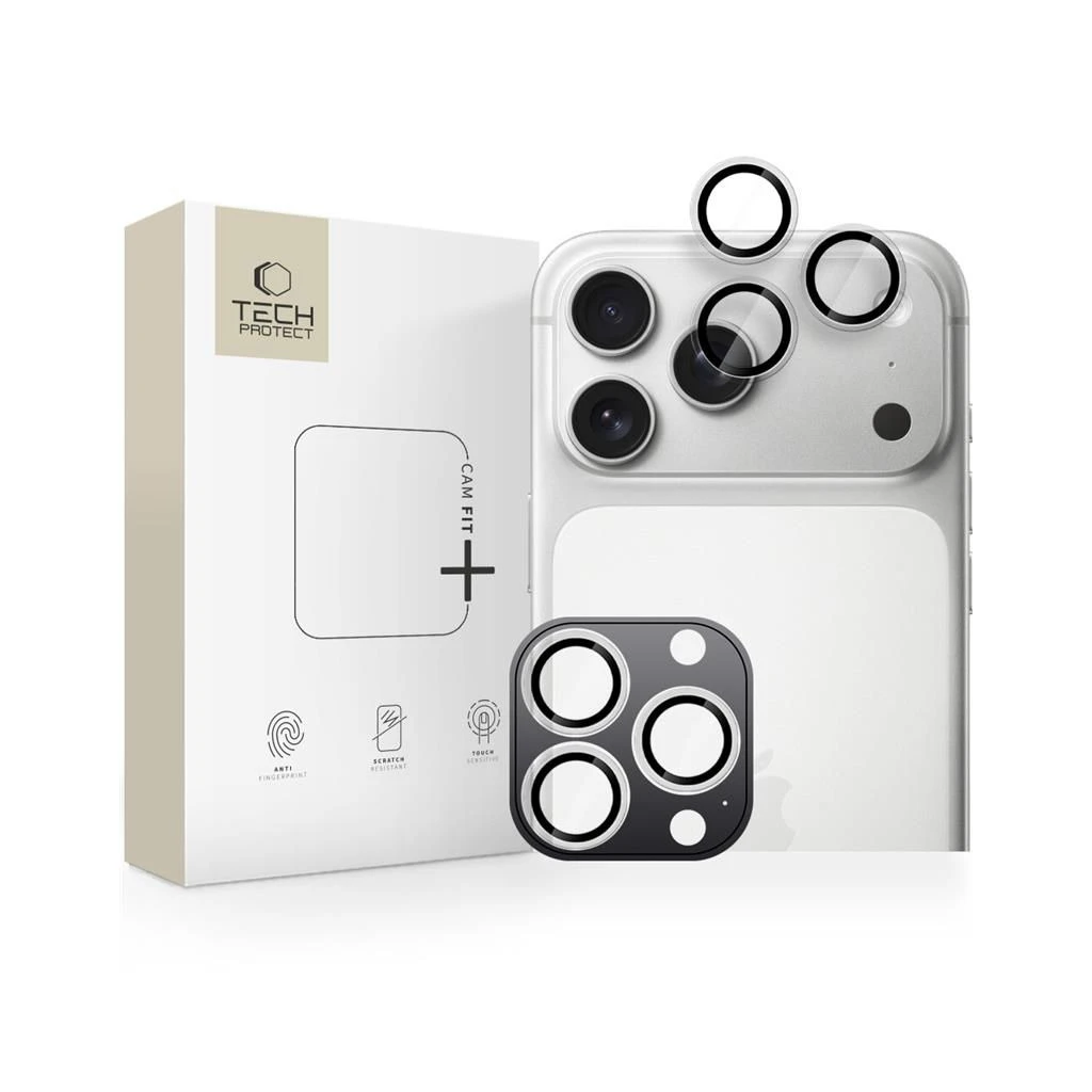 kameravédő TECH-PROTECT CAMRING FIT+ iPhone 14 Pro / Max / 15 Pro / Max / 16 Pro / Max / 17 Pro / Max készülékhez átlátszó