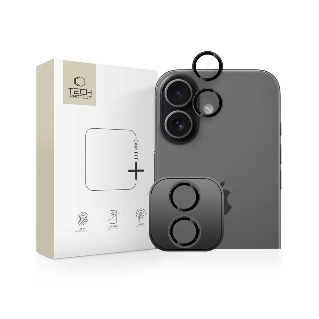 Kamera tok TECH-PROTECT CAMRING FIT+ iPhone 16 / 16 PLUS / 17 készülékhez fekete